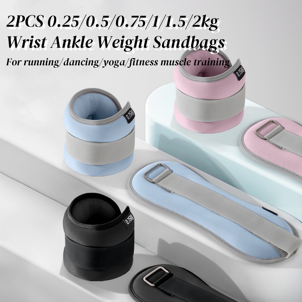 2pcs 0.25/0.5/0.75/1/2kg Wrist - Yoga Sandbag Weight ulasan dan harga