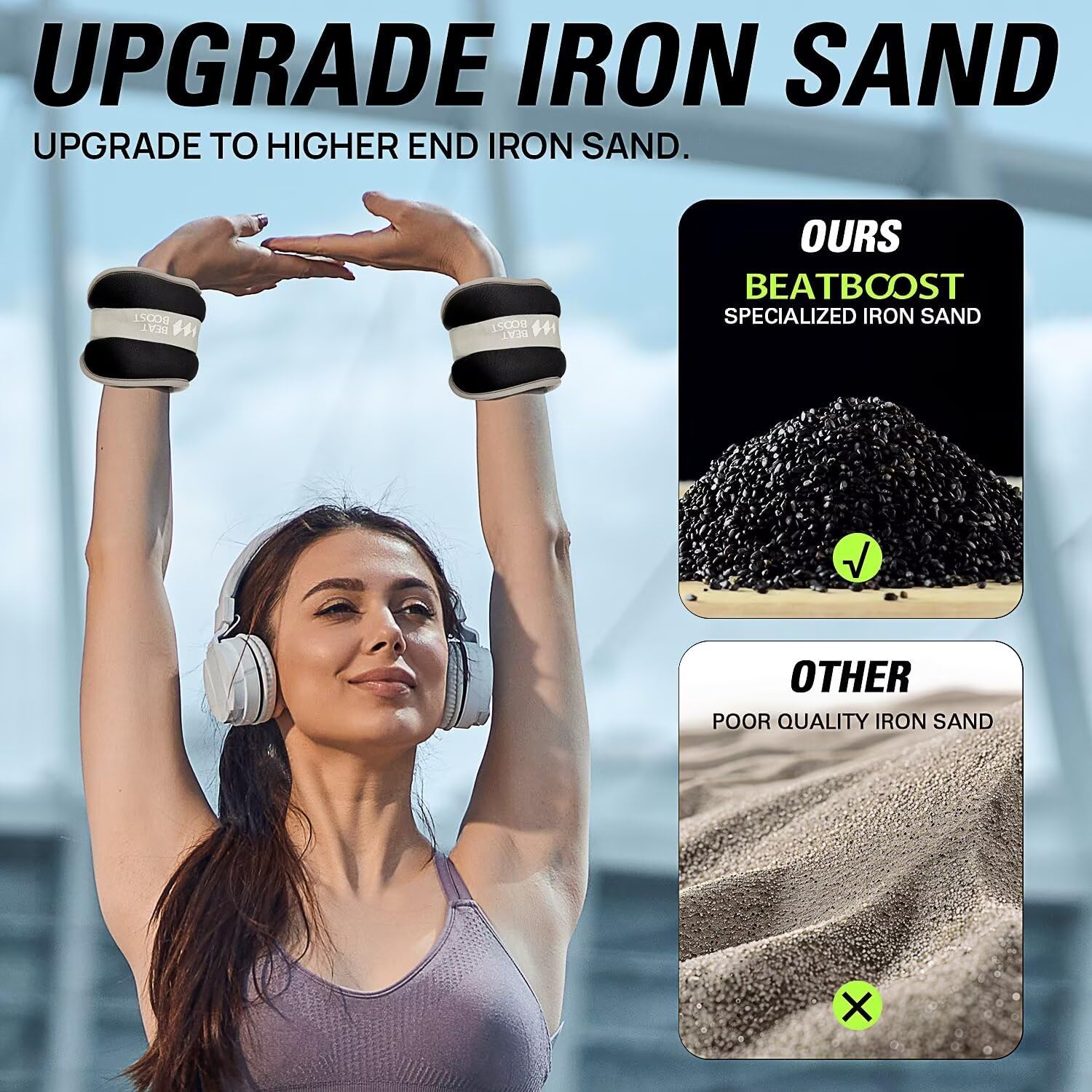2pcs 0.25/0.5/0.75/1/2kg Wrist - Yoga Sandbag Weight ulasan dan harga