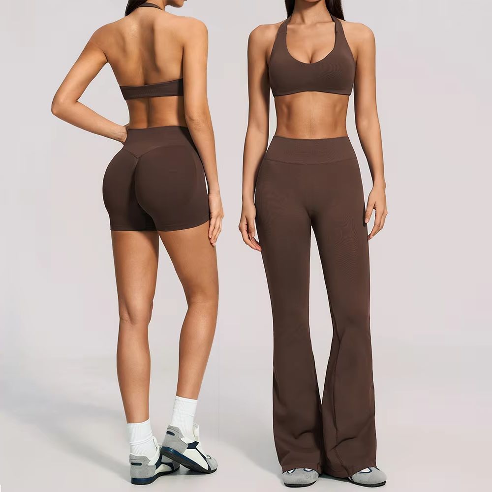 Women Seamless Ribbed 2 Piece  - Pilates In Yoga Pants ulasan dan harga
