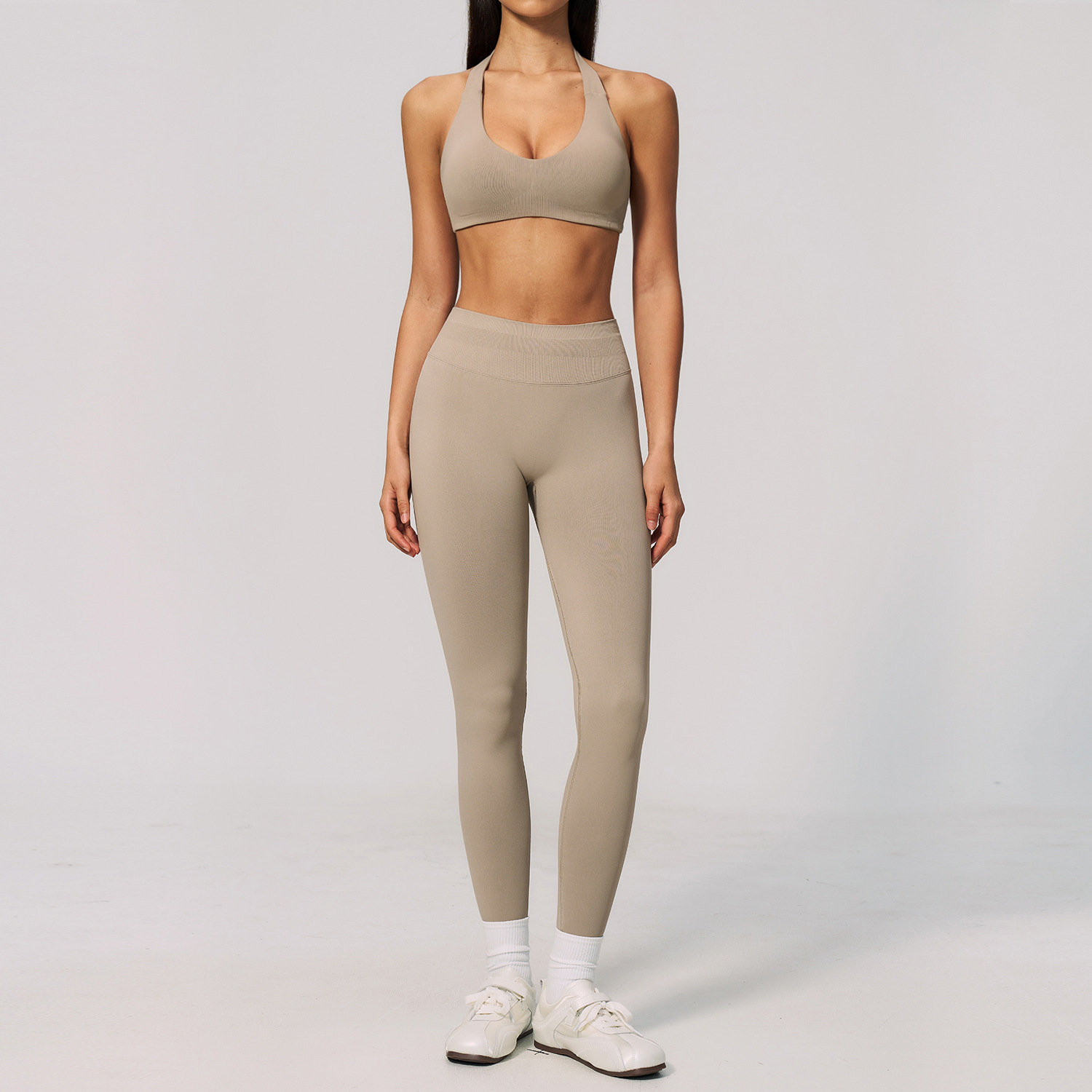 Women Seamless Ribbed 2 Piece  - Pilates In Yoga Pants ulasan dan harga