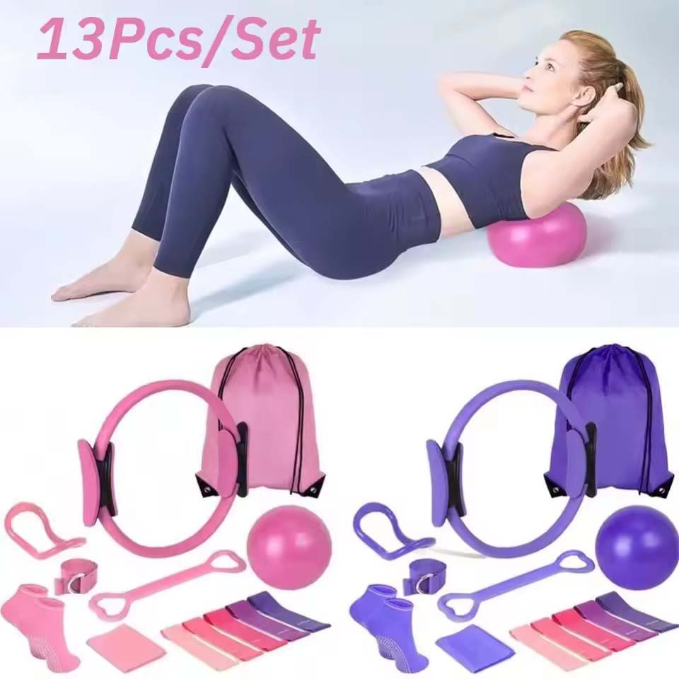 13Pcs/Set Yoga Circle Gym Set  - Pilates Yoga Weight Loss ulasan dan harga