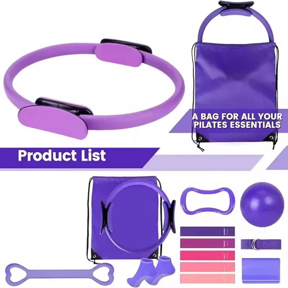 13Pcs/Set Yoga Circle Gym Set  - Pilates Yoga Weight Loss ulasan dan harga