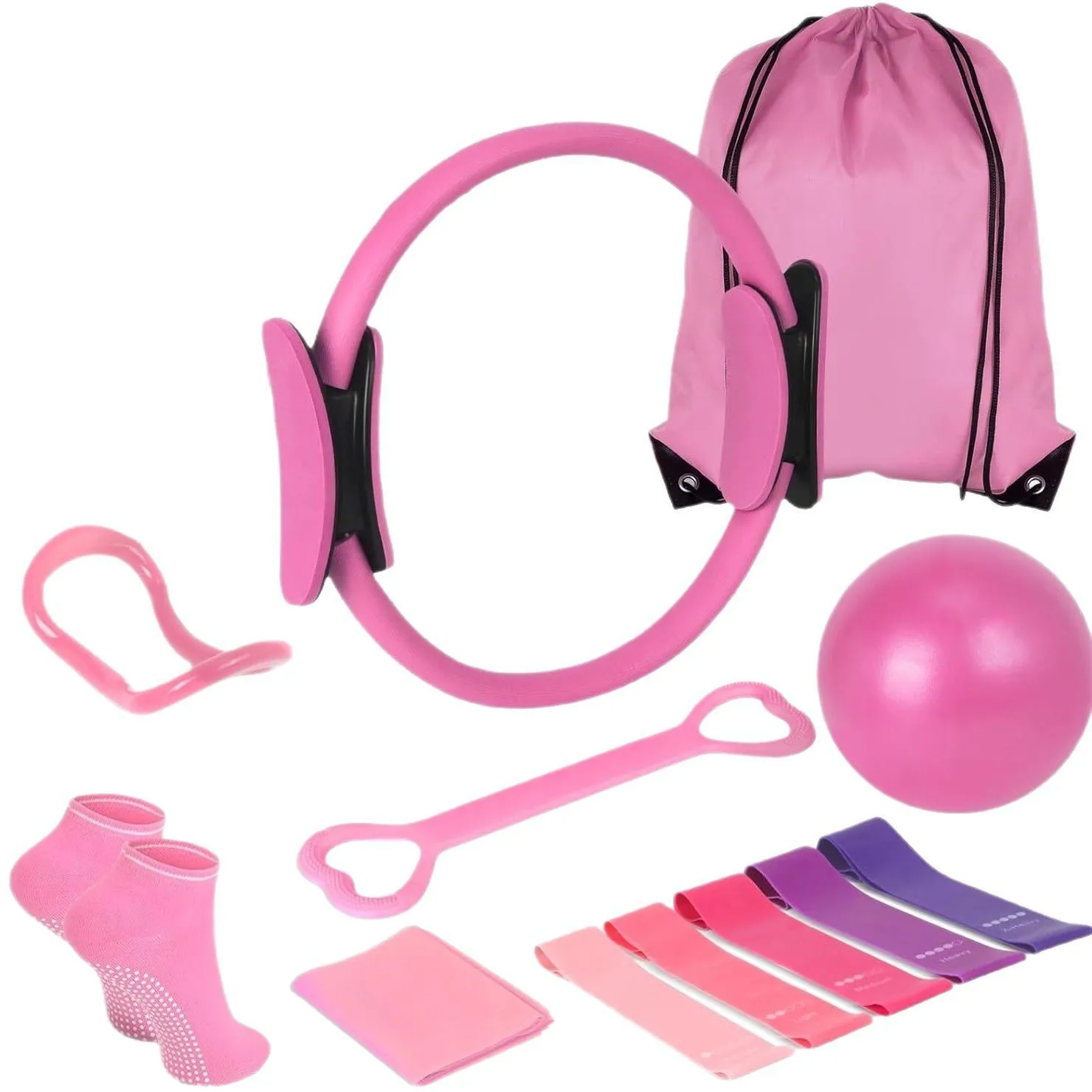 Pilates Ball Set Resistance Ba - Pilates Yoga Ball Workout ulasan dan harga