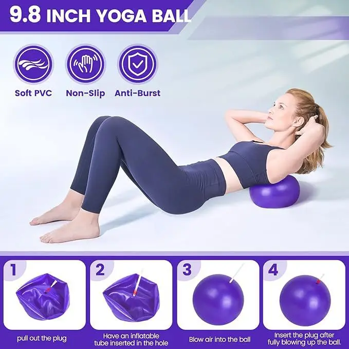 Pilates Ball Set Resistance Ba - Pilates Yoga Ball Workout ulasan dan harga